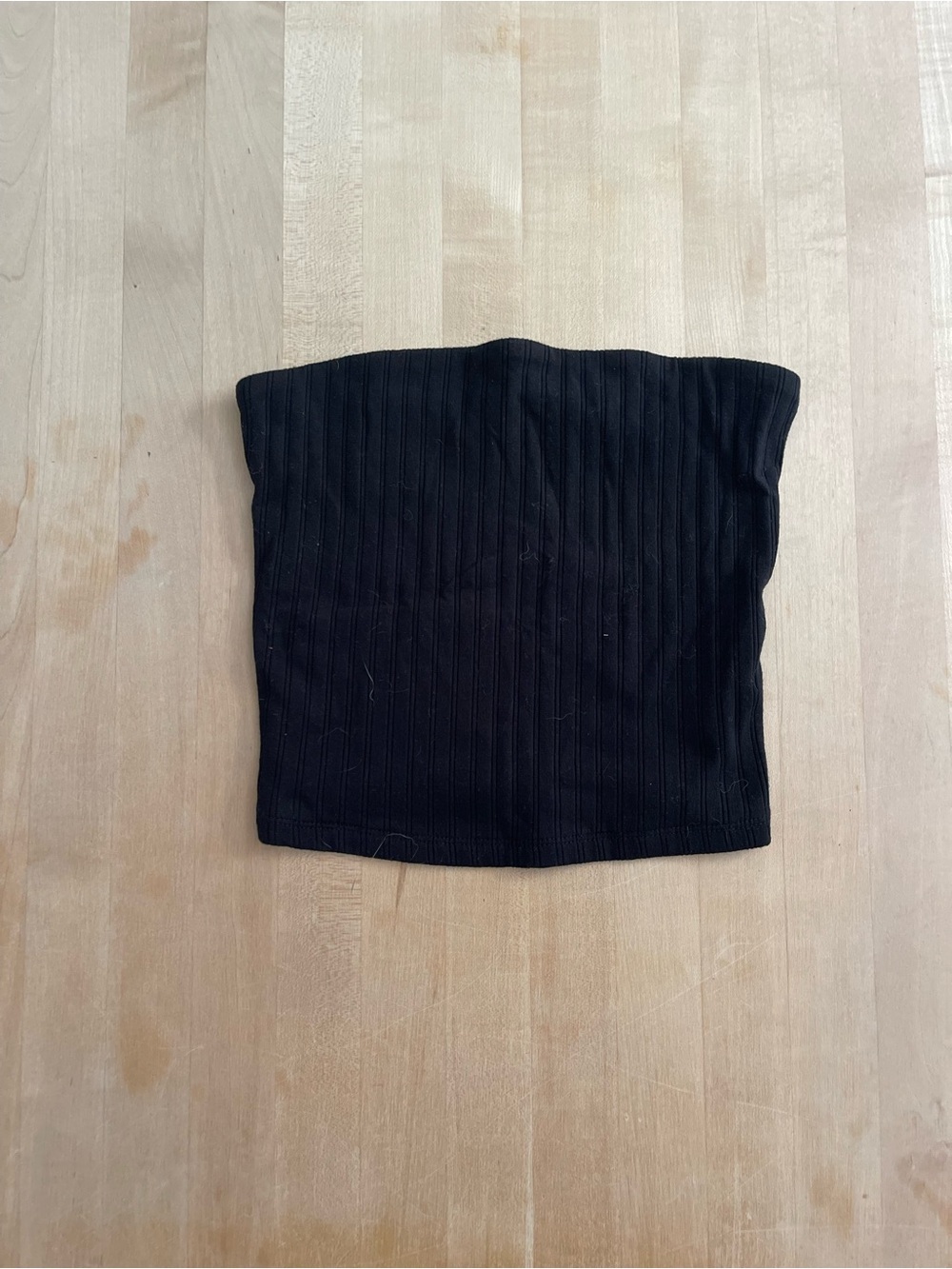 American Eagle Outfitters Black Ribbed Strapless Tube Top